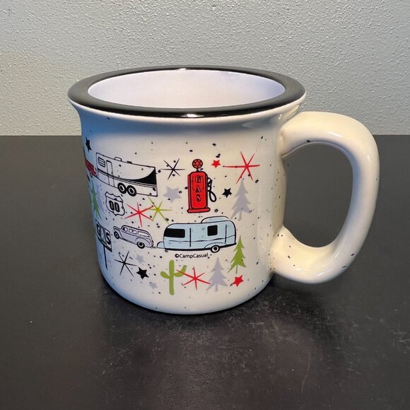 CAMP CASUAL Wanderlust Camping Style Mug w/ Retro Camping Road Trip Scenes - Picture 6 of 10